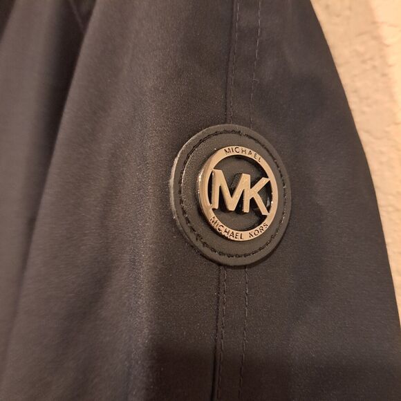MICHAEL Michael Kors Softshell Hooded Cinched Waist Coat Black Size L NWOT - Picture 5 of 10